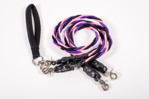Large Double Bungee Leash in Pink and Blue