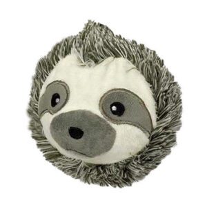 A Sloth Head Soft Toy in Grey and White